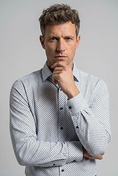 OLYMP Langarmhemd "Luxor" Businesshemd, modischer Druck, modern fit, New-Ke günstig online kaufen