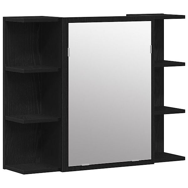 vidaXL Badezimmerspiegelschrank Spiegelschrank Schwarze Eiche Massiv Eichen günstig online kaufen