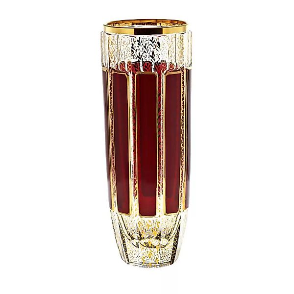 Vase Red Queen 25,5 cm, Rot/Gold, aus Glas günstig online kaufen