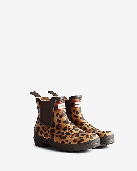Hunter WOMENS ORIGINAL CHELSEA LEOPARD PRINT BO Gummistiefel wasserdicht günstig online kaufen