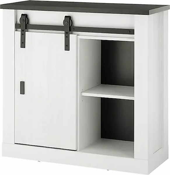 Home affaire Regal »SHERWOOD«, modernes Holz Dekor, mit Scheunentorbeschlag günstig online kaufen