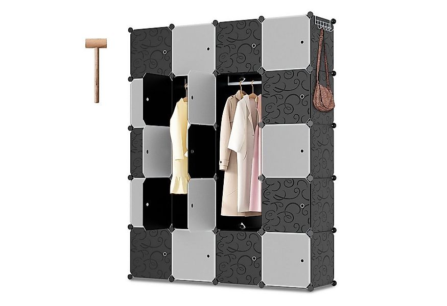 Clanmacy Kleiderschrank 20 Fächer Aufbewahrungsbox DIY Regalsystem (Mosaik günstig online kaufen