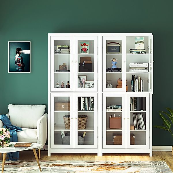 Homfa Vitrine Vitrinenschrank, Bücherschrank, 190 cm günstig online kaufen