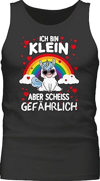 Shirtracer Tanktop Ich bin klein aber scheiss gefährlich mit Einhorn Sprüch günstig online kaufen