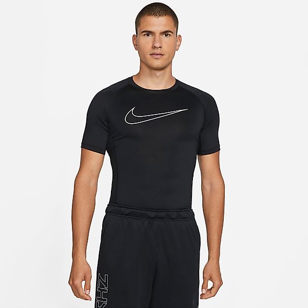 Nike Pro Dri Fit Kurzarm T-shirt 2XL Black / White günstig online kaufen