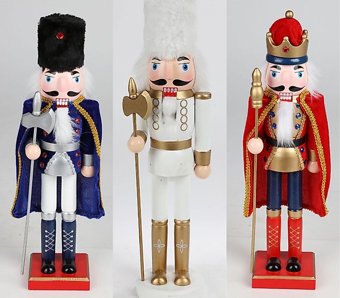 BURI Dekofigur Nussknacker Weihnachten Tischdekoration Advent Nikolaus Chri günstig online kaufen