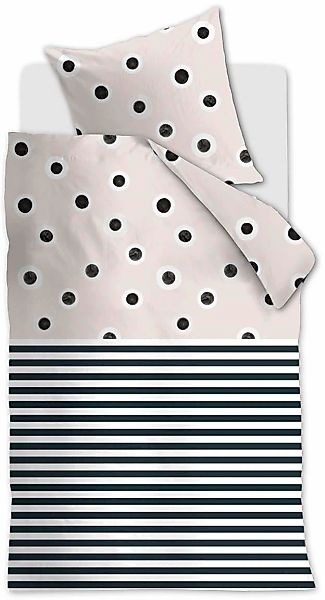 vtwonen Bettwäsche "Stripe and Eye" 2 Stk. tlg. günstig online kaufen