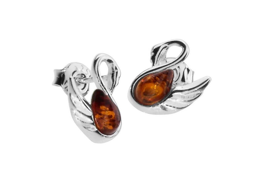 OSTSEE-SCHMUCK Paar Ohrstecker Ostsee-Schmuck Ohrstecker Schwan Ohrstecker günstig online kaufen