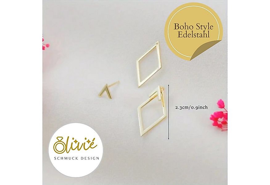 XCOAST Ohrstecker-Set XCOAST Ohrstecker Damen Cut-Out Edelstahl Gold (2-tlg günstig online kaufen