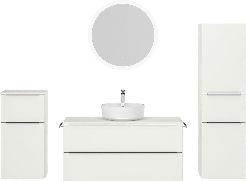 nobilia Badmöbel-Set "Alvene" vormontiert, mit Soft-Close, 4 Stk. tlg. günstig online kaufen