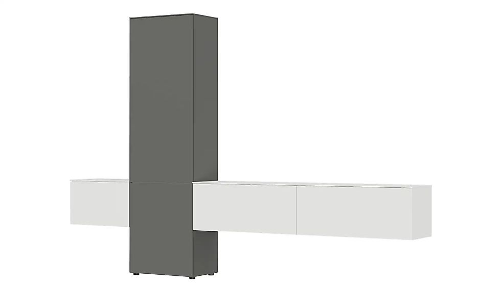 Wohnwand  Style ¦ grau ¦ Maße (cm): B: 301 H: 205 T: 38.0 Kommoden & Sidebo günstig online kaufen