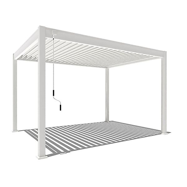 Weide Classic Alu-Stahl Pavillon 3 x 4 M Weiß Pergola Freistehend günstig online kaufen