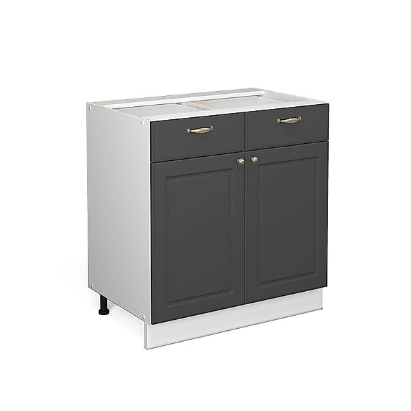 Vicco Unterschrank Fame-Line, Anthrazit-Gold/Weiß, 80 cm, günstig online kaufen