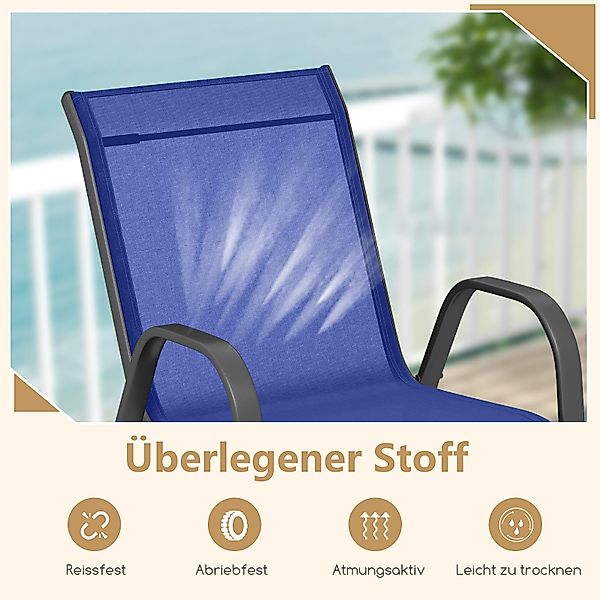 COSTWAY Gartenstuhl (4 St), Stapelstühle, aus günstig online kaufen