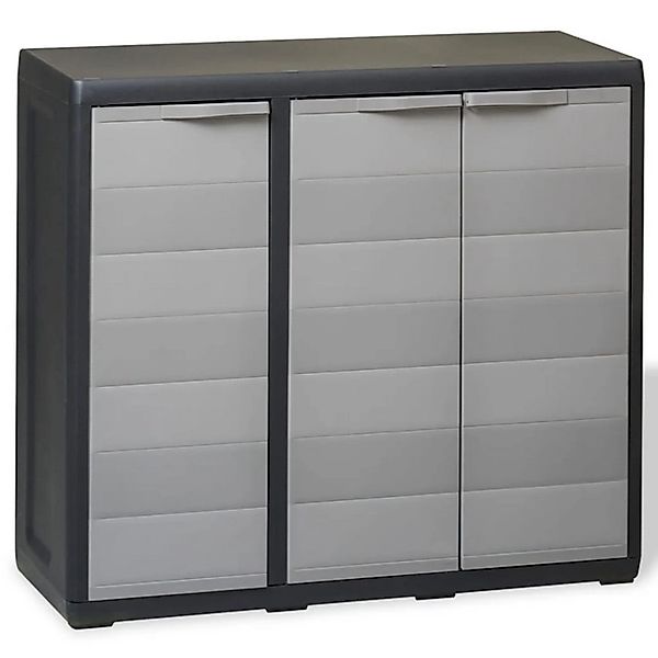 vidaXL Gartenschrank mit 2 Regalen Schwarz und Grau günstig online kaufen
