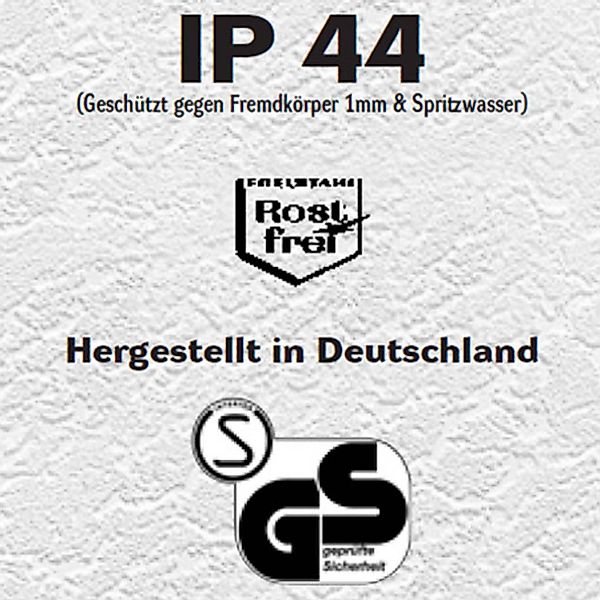 Außenwandleuchte Quadrat, Edelstahl, 35 cm hoch, E27, IP44 günstig online kaufen