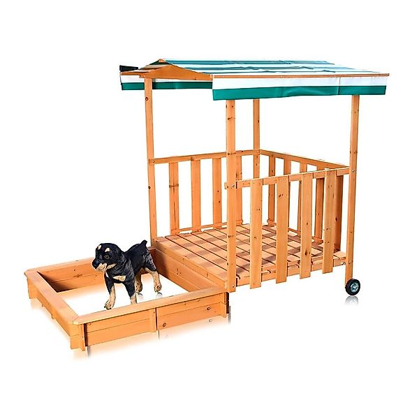 Mucola Sandkasten Sandkasten Sandkiste Holz Dach günstig online kaufen
