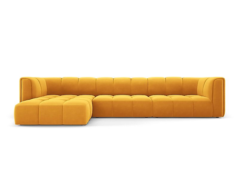 Milo Casa | Ecksofa Francesca Samt links 5-Sitzer günstig online kaufen