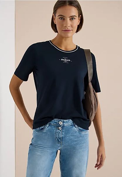 CECIL T-Shirt mit Rippdetails günstig online kaufen