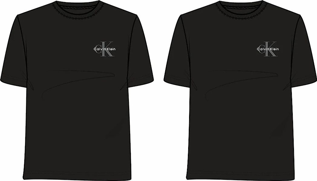 Calvin Klein Jeans T-Shirt "A- Logo CN 2 Pack Tee", 2 Stk. Mit Rundhalsauss günstig online kaufen
