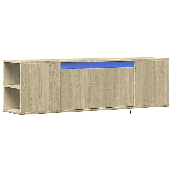 vidaXL TV-Wandschrank mit LED-Beleuchtung Sonoma-Eiche 135x31x39,5 cm 85238 günstig online kaufen