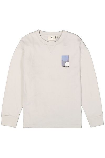 Garcia Langarmshirt Hellgraues Longsleeve mit Brust- günstig online kaufen