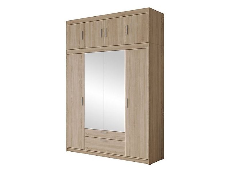 MIRJAN24 Kleiderschrank Elena 4D mit Spiegel (mit Drehtüren, Kleiderstange, günstig online kaufen