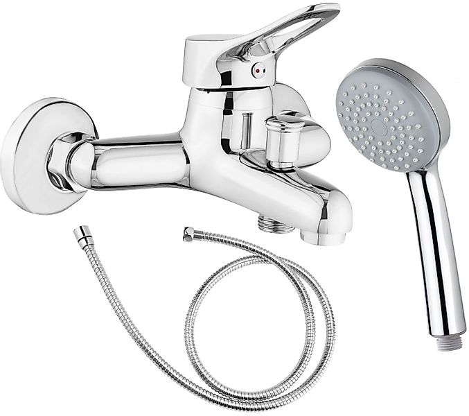 Deante Wannenarmatur Vero Badewannenarmatur Duschset Handbrause, Brauseschl günstig online kaufen