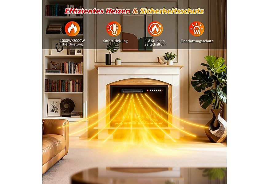 HOMAVO Elektrokamin mit Schrank, 23" 1000W/2000W Heizung, 3D-Flammeneffekt, günstig online kaufen