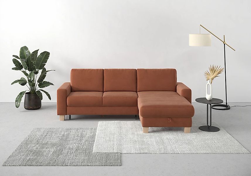 Home affaire Ecksofa "Summer L-Form" mit Recamiere, mit oder ohne Bettfunkt günstig online kaufen