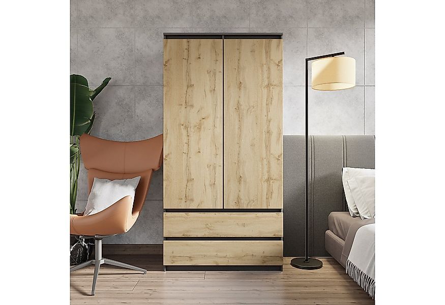 Furnica Kleiderschrank Garderobenschrank, 2 Türen und 2 Schubladen H180 x B günstig online kaufen
