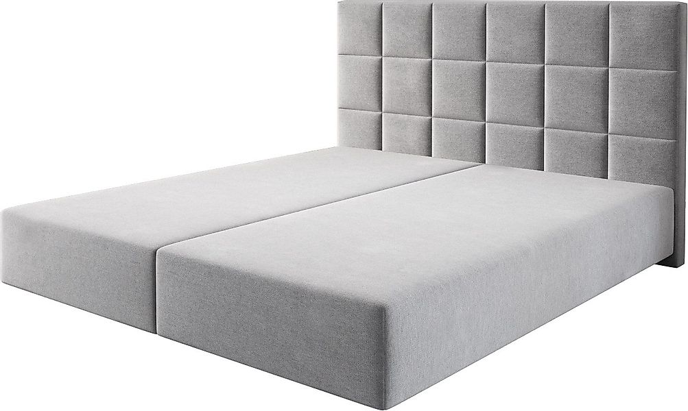 DELIFE Bettgestell Dream-Fine, Mikrofaser Grau 180x200 günstig online kaufen