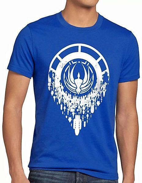style3 Print-Shirt Herren T-Shirt Battlestar Übermacht galactica raumschiff günstig online kaufen
