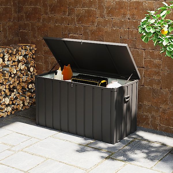 Outsunny Gartenbox Auflagenbox 450L mit Rollen & Gasdruckfedern, Aufbewahru günstig online kaufen