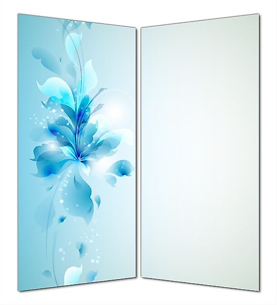 Wallario Duschrückwand Blaues Blumenbuket, (2-tlg) günstig online kaufen