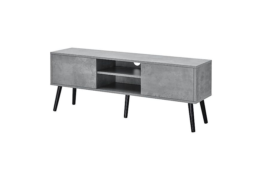 en.casa Lowboard, »Eskilstuna« Fernsehtisch 120x29,5x46,5cm Betonoptik günstig online kaufen