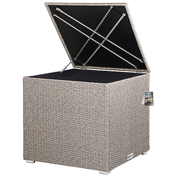 Gartenbox Polyrattan 318L Creme mit Innenverkleidung wetterfest günstig online kaufen