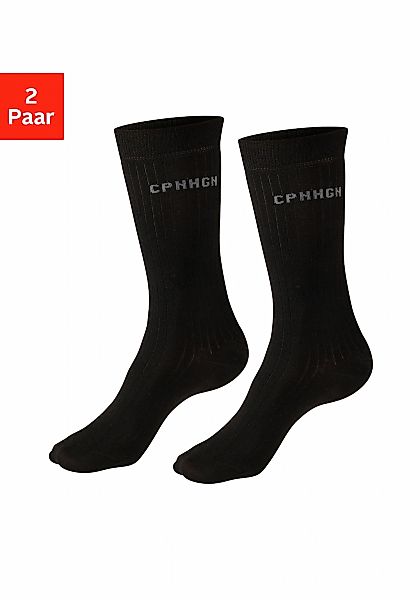 Copenhagen Studios Basicsocken, (Packung, 2 Paar), gerippt, mit wärmender W günstig online kaufen