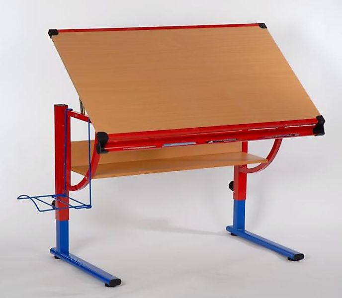 Kinderschreibtisch höhenverstellbar Bunt / Buche günstig online kaufen