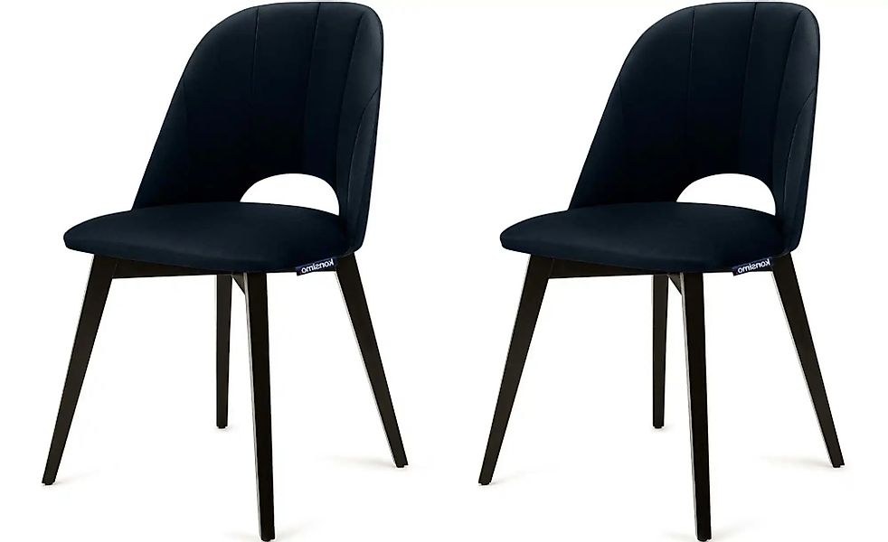 KONSIMO Polsterstuhl 2er-Set   ¦ blau ¦ Maße (cm): B: 48 H: 86 Stühle > Pol günstig online kaufen