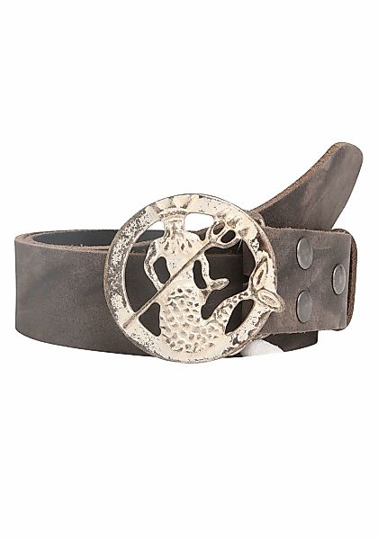 Rettungsring Gürtel Ledergürtel mit Neptun-Koppelschließe, Antik-Look günstig online kaufen