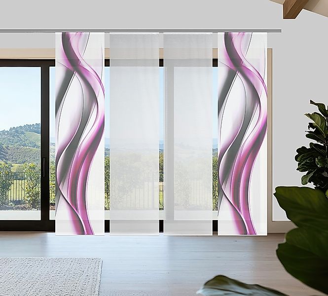 Vision S Schiebegardine "CARA" Paneelwagen 4 Stk. tlg. Schiebevorhang,Bambu günstig online kaufen