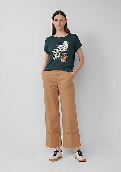 s.Oliver Culotte Hose Baumwoll-Culotte mit Bügelfalte und fixiertem Umschla günstig online kaufen