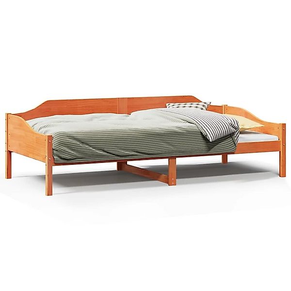 vidaXL Massivholzbett ohne Matratze Wachsbraun 90x190 cm Kiefernholz 850919 günstig online kaufen