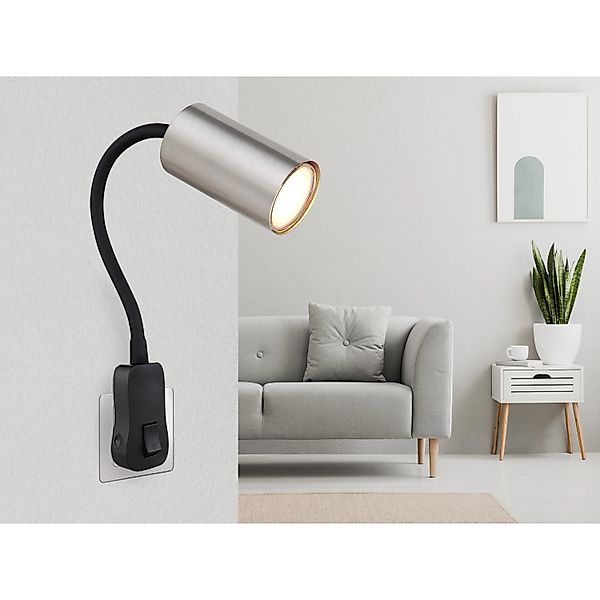 Globo Wandlampe Robby 1-flammig Schwarz 55 x 430 mm günstig online kaufen