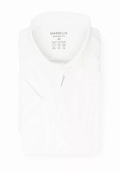 MARVELIS Kurzarmhemd Easy to Wear - Kurzarmhemd - Modern Fit - Einfarbig - günstig online kaufen