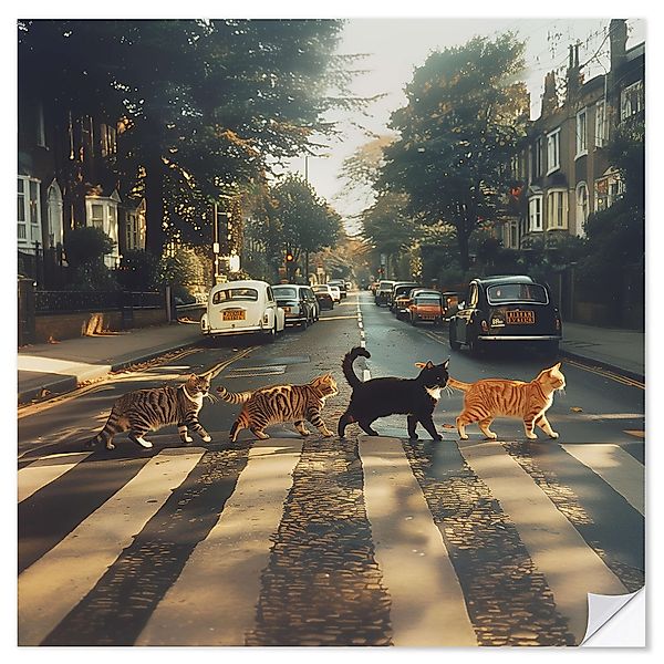 Posterlounge Poster Dikhotomy, Abbey Road Cats, günstig online kaufen