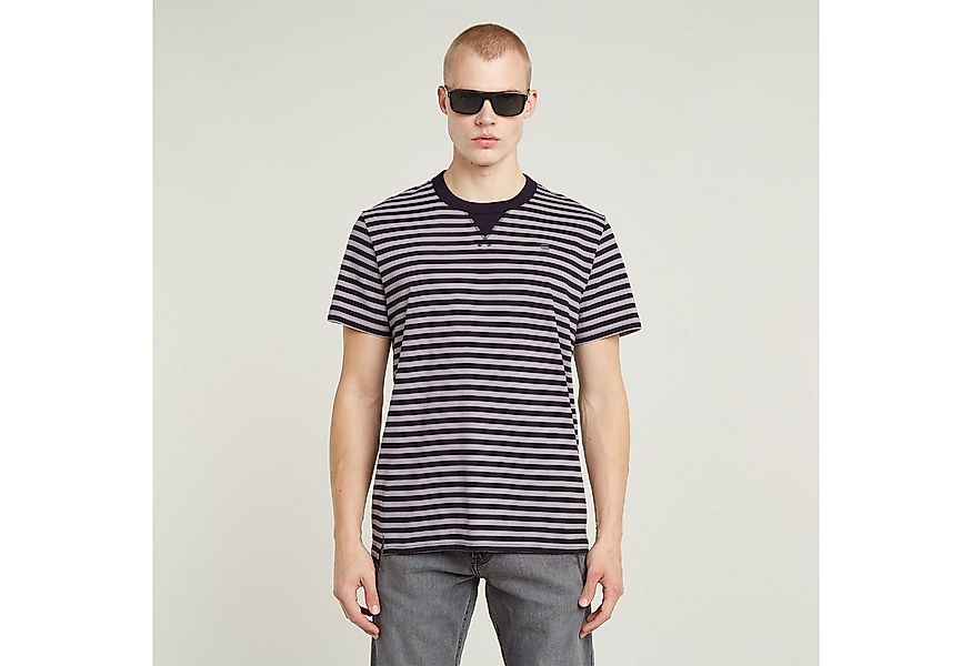 G-STAR T-Shirt Nifous Stripe mit geripptem Einsatz vorne günstig online kaufen