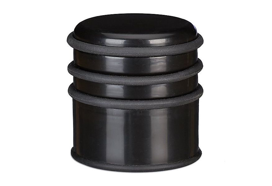 relaxdays Türstopper mit Gummiringe, schwarz günstig online kaufen