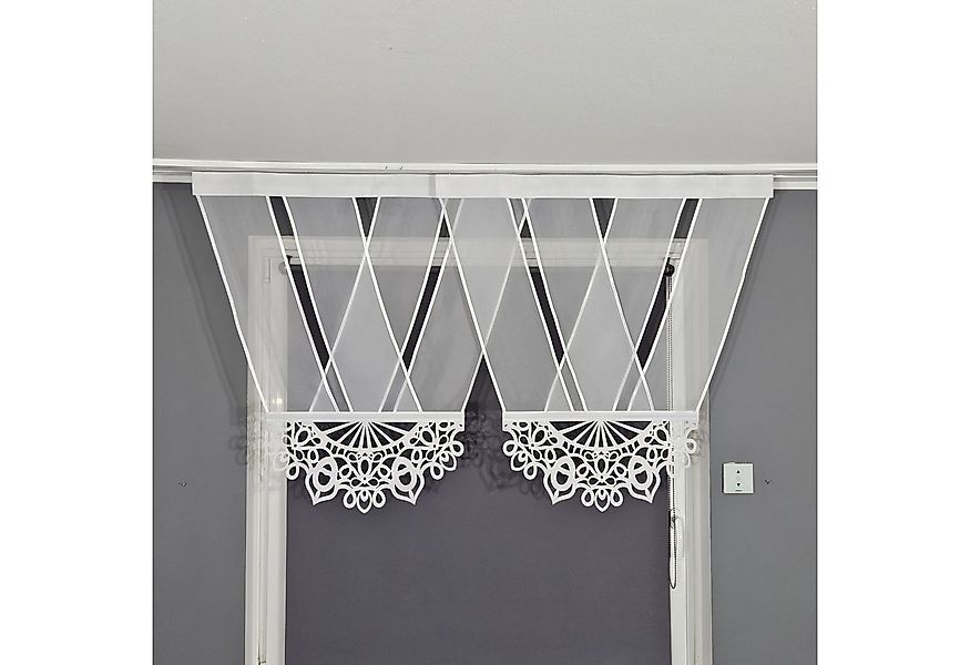 Gardinen by Justyna Scheibengardine 2er V Panel Set 95x95cm (2 St), Kräusel günstig online kaufen